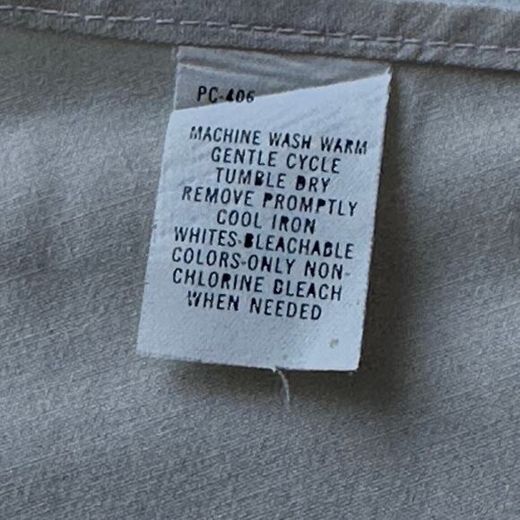 Editions By Van Heusen Short Sleeve Button Down Shirt Sz 17.5 Tan Neutral Safari - Picture 8 of 10